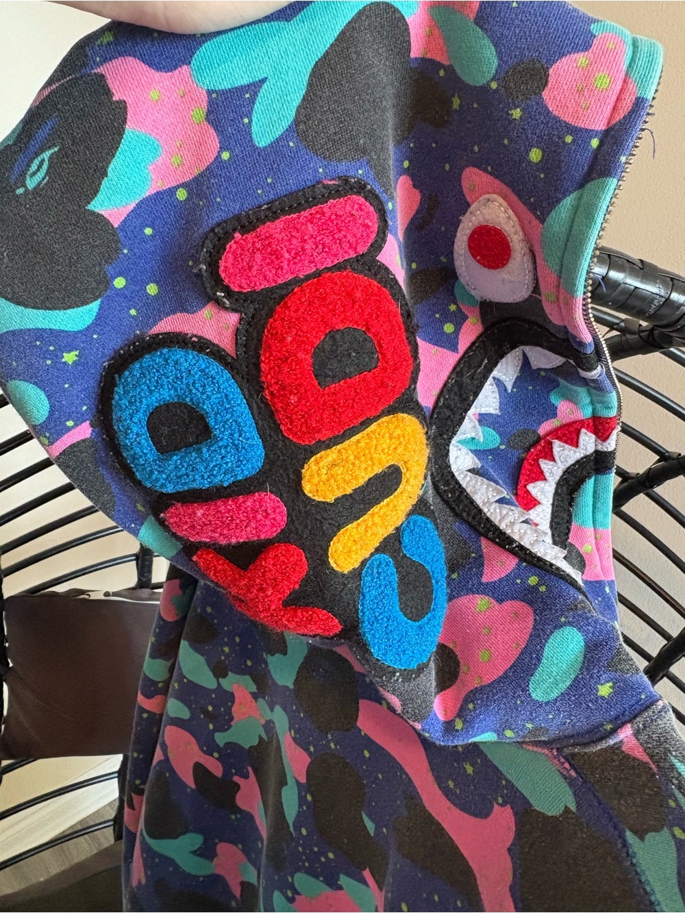 XL BAPE x Kid Cudi Shark Full Zip Hoodie (released in February 2021)